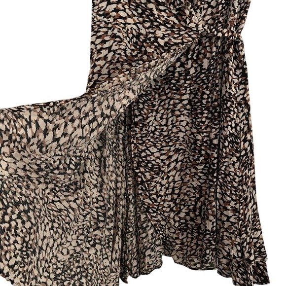 Free People French Quarter Wrap Mini Dress Medium Cheetah‎ Print - Picture 6 of 11